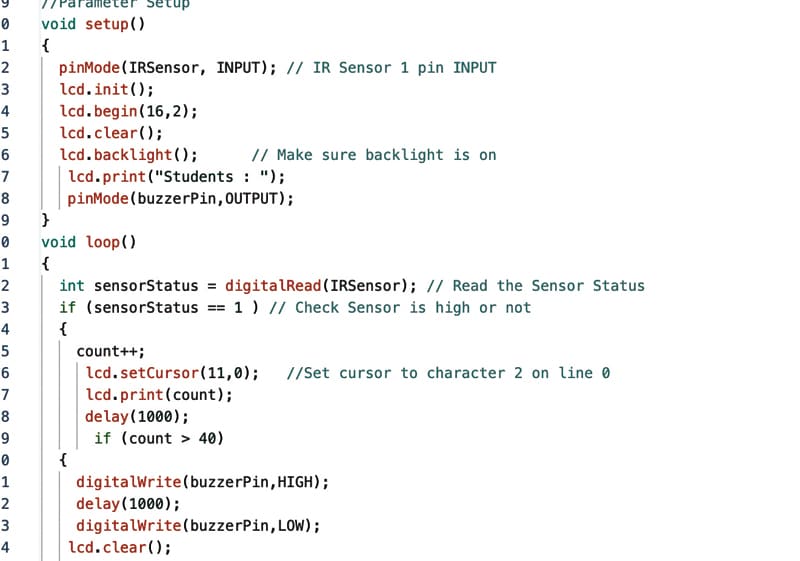 Code for Bus Overload Alert System